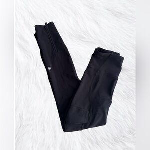 Lululemon trail trekker high rise black leggings 25” size 2